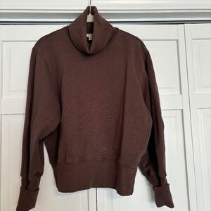 Agolde Extended Rib Turtleneck Sweatshirt
